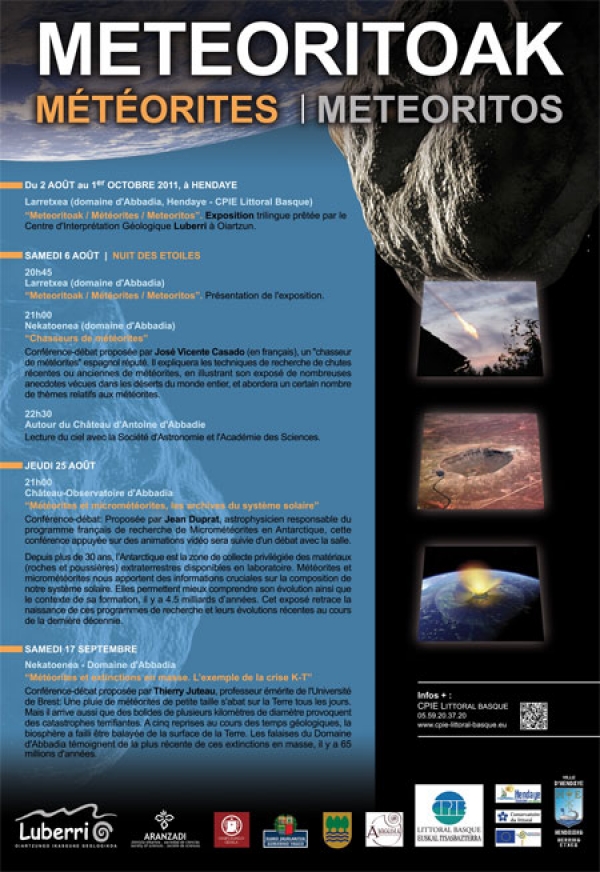 Exposición de meteoritos en Hendaya 
